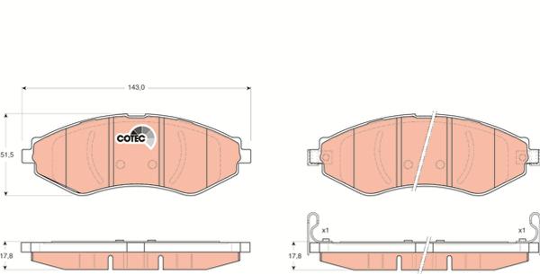 TRW GDB3347 - Тормозные колодки, дисковые, комплект abcparts.ee