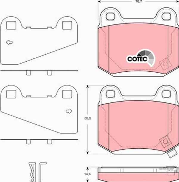 TRW GDB3350 - Тормозные колодки, дисковые, комплект abcparts.ee