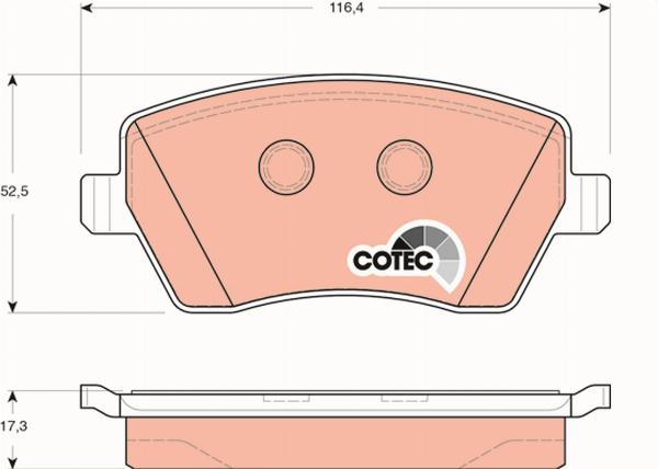 TRW GDB3332 - Тормозные колодки, дисковые, комплект abcparts.ee