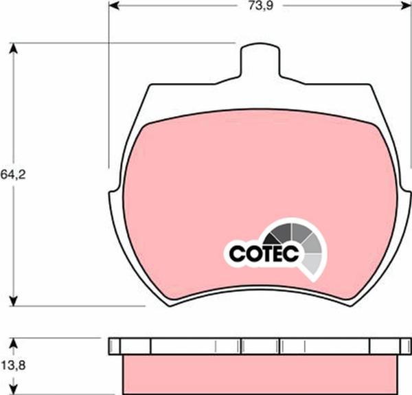 TRW GDB332 - Тормозные колодки, дисковые, комплект abcparts.ee