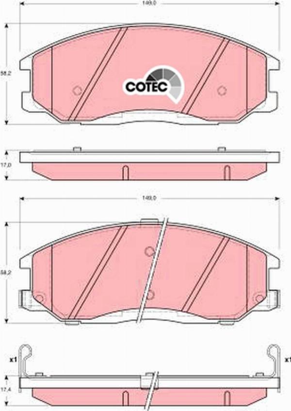 TRW GDB3244 - Тормозные колодки, дисковые, комплект abcparts.ee