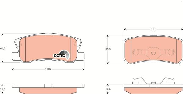 TRW GDB3247 - Тормозные колодки, дисковые, комплект abcparts.ee