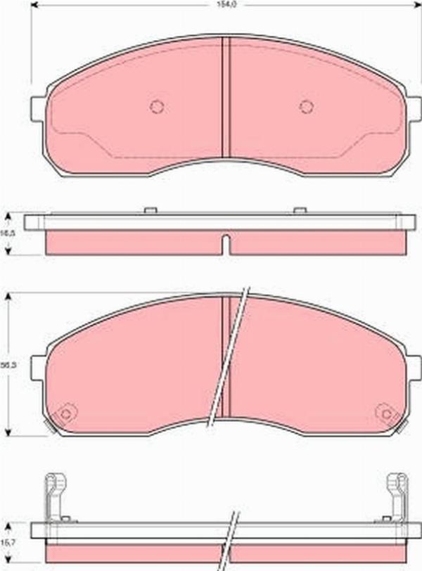 TRW GDB3261 - Тормозные колодки, дисковые, комплект abcparts.ee