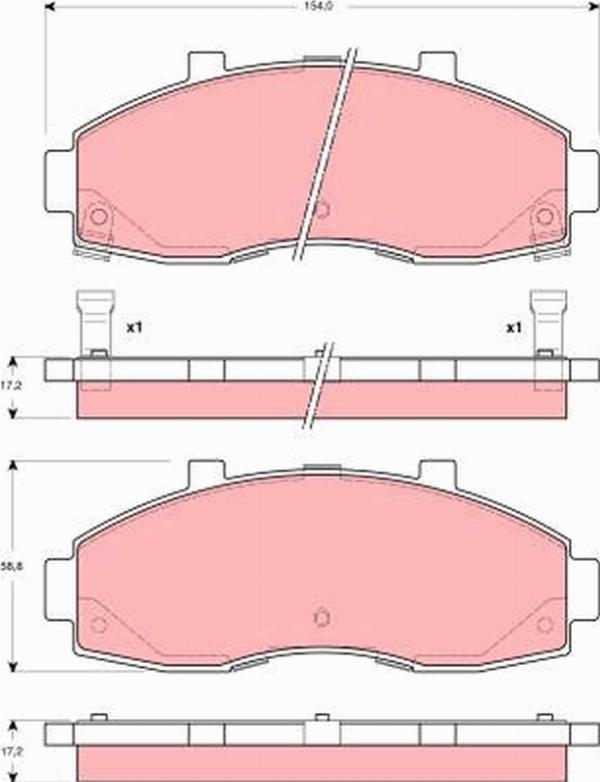 TRW GDB3263 - Тормозные колодки, дисковые, комплект abcparts.ee