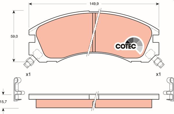 TRW GDB3200 - Тормозные колодки, дисковые, комплект abcparts.ee