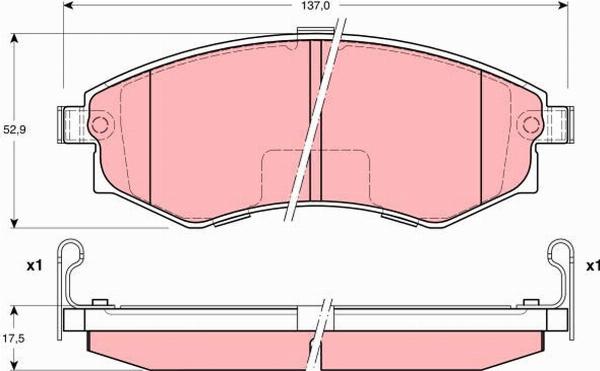 TRW GDB3211 - Тормозные колодки, дисковые, комплект abcparts.ee