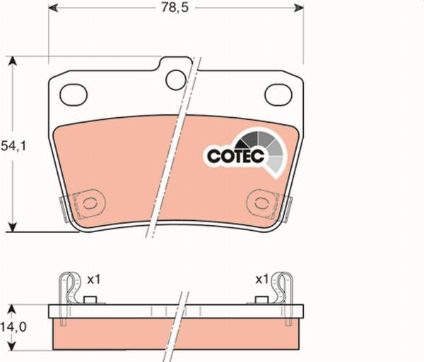 TRW GDB3279 - Тормозные колодки, дисковые, комплект abcparts.ee