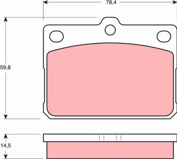 TRW GDB295 - Тормозные колодки, дисковые, комплект abcparts.ee