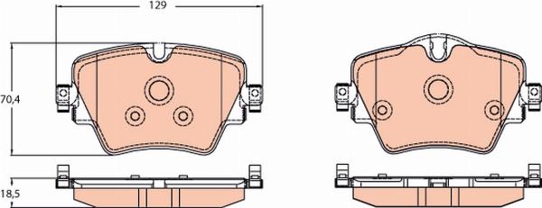 TRW GDB2098 - Тормозные колодки, дисковые, комплект abcparts.ee