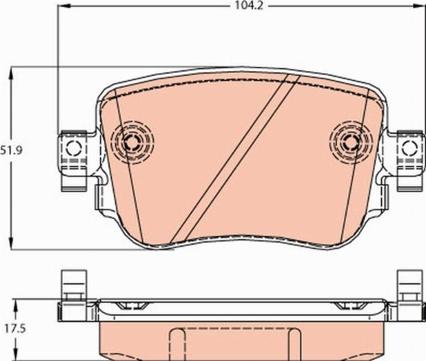 TRW GDB2042 - Тормозные колодки, дисковые, комплект abcparts.ee