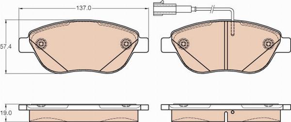 TRW GDB2001 - Тормозные колодки, дисковые, комплект abcparts.ee