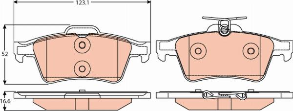 TRW GDB2086 - Тормозные колодки, дисковые, комплект abcparts.ee