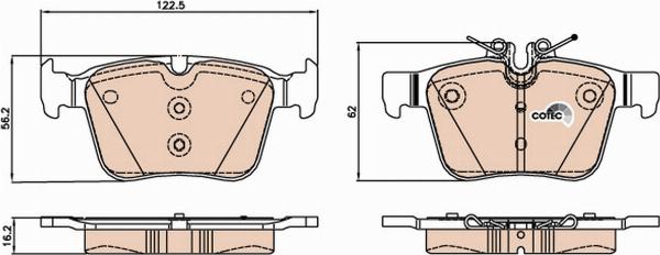 TRW GDB2071 - Тормозные колодки, дисковые, комплект abcparts.ee