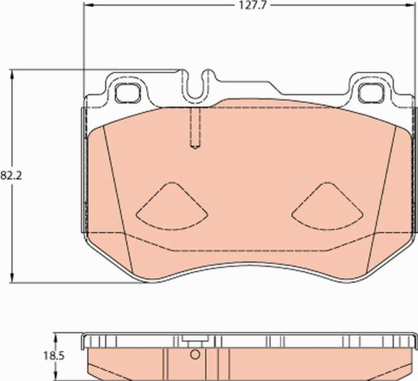 TRW GDB2078 - Тормозные колодки, дисковые, комплект abcparts.ee