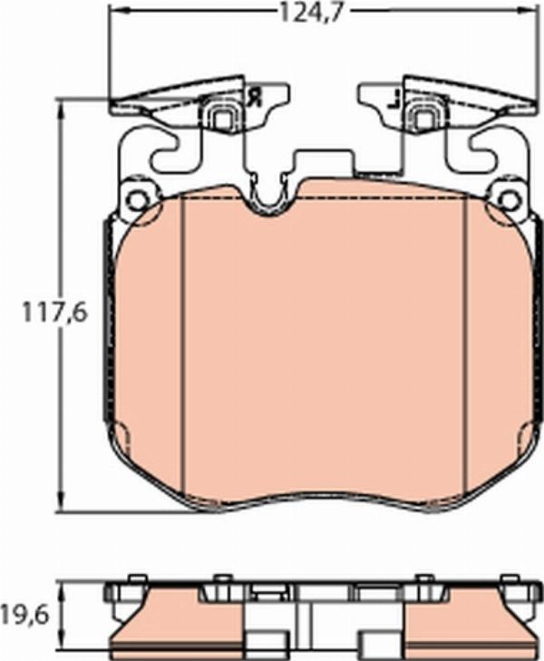 TRW GDB2147 - Тормозные колодки, дисковые, комплект abcparts.ee