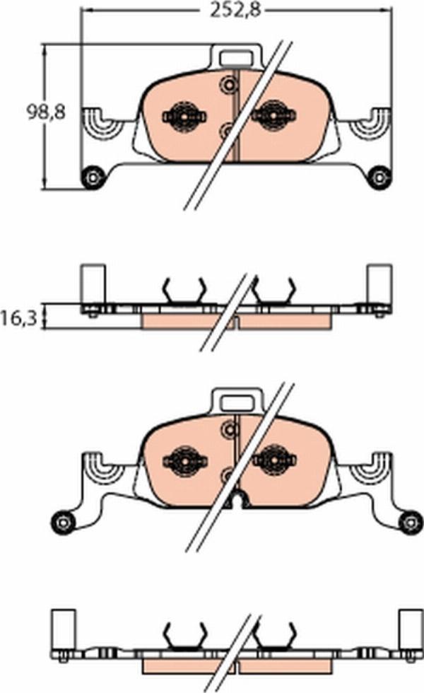 TRW GDB2126 - Тормозные колодки, дисковые, комплект abcparts.ee