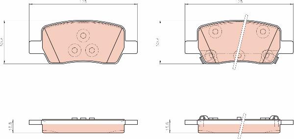 TRW GDB2368DT - Тормозные колодки, дисковые, комплект abcparts.ee