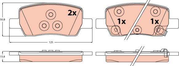 TRW GDB2368 - Тормозные колодки, дисковые, комплект abcparts.ee