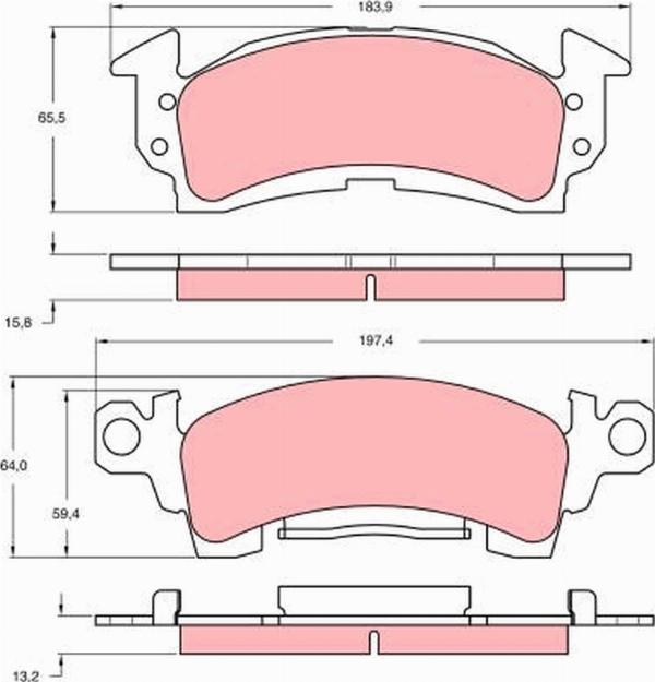 TRW GDB742 - Тормозные колодки, дисковые, комплект abcparts.ee