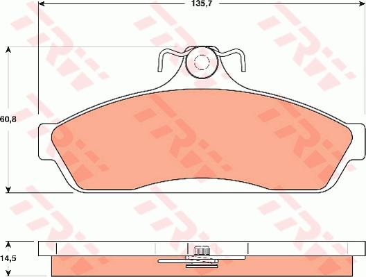 TRW GDB7500 - Тормозные колодки, дисковые, комплект abcparts.ee