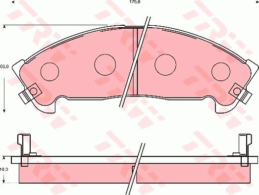 TRW GDB7086AT - Тормозные колодки, дисковые, комплект abcparts.ee