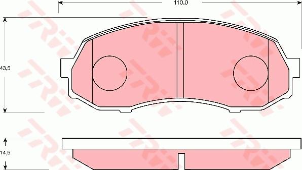 TRW GDB7022 - Тормозные колодки, дисковые, комплект abcparts.ee