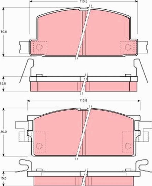 TRW GDB780 - Тормозные колодки, дисковые, комплект abcparts.ee