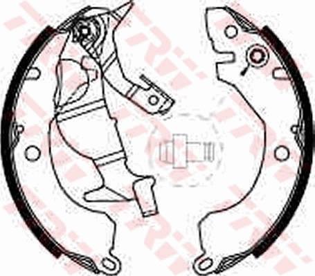 TRW GS8225 - Комплект тормозных колодок, барабанные abcparts.ee