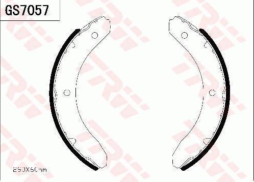 TRW GS7057 - Комплект тормозных колодок, барабанные abcparts.ee