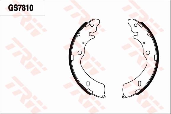 TRW GS7810 - Комплект тормозных колодок, барабанные abcparts.ee
