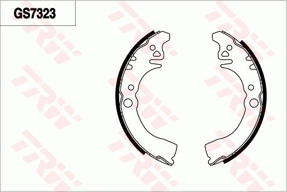TRW GS7323 - Комплект тормозных колодок, барабанные abcparts.ee