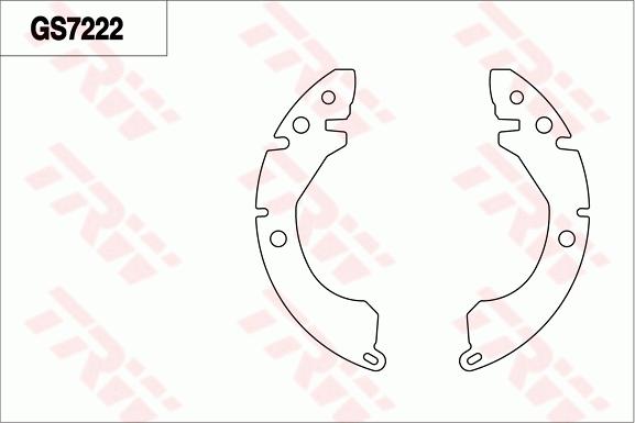TRW GS7222 - Комплект тормозных колодок, барабанные abcparts.ee