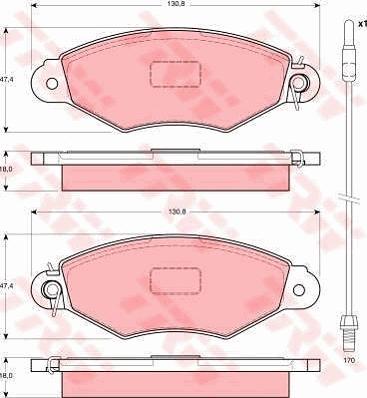 TRW GTD1084 - Дисковый тормозной механизм, комплект abcparts.ee