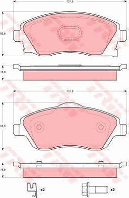 TRW GTD1144 - Дисковый тормозной механизм, комплект abcparts.ee
