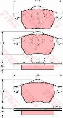 TRW GTD1138 - Дисковый тормозной механизм, комплект abcparts.ee
