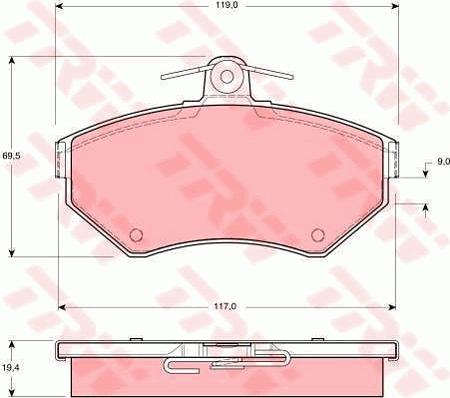 TRW GTD1133 - Дисковый тормозной механизм, комплект abcparts.ee