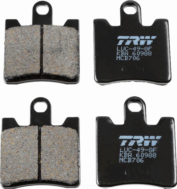 TRW MCB706 - Тормозные колодки, дисковые, комплект abcparts.ee