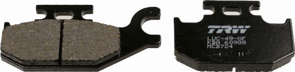 TRW MCB724 - Тормозные колодки, дисковые, комплект abcparts.ee
