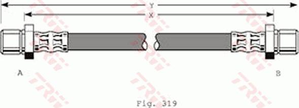 TRW PHA216 - Тормозной шланг abcparts.ee