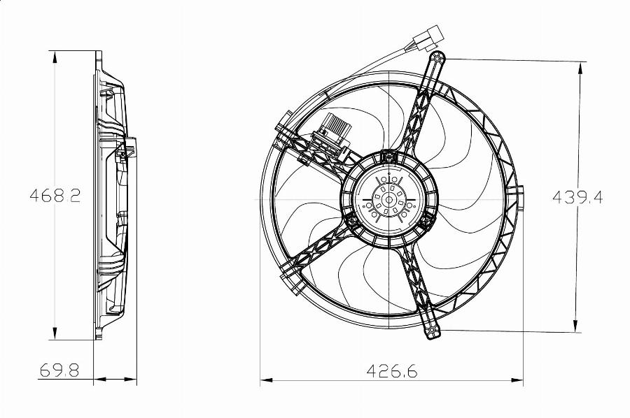 TYC 803-0010 - Вентилятор, охлаждение двигателя abcparts.ee