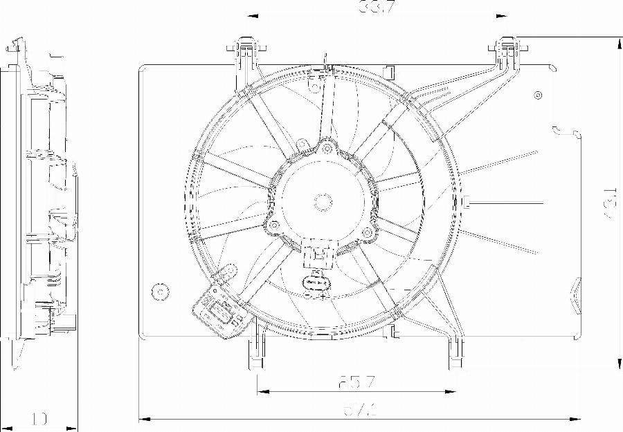 TYC 810-0043 - Вентилятор, охлаждение двигателя abcparts.ee