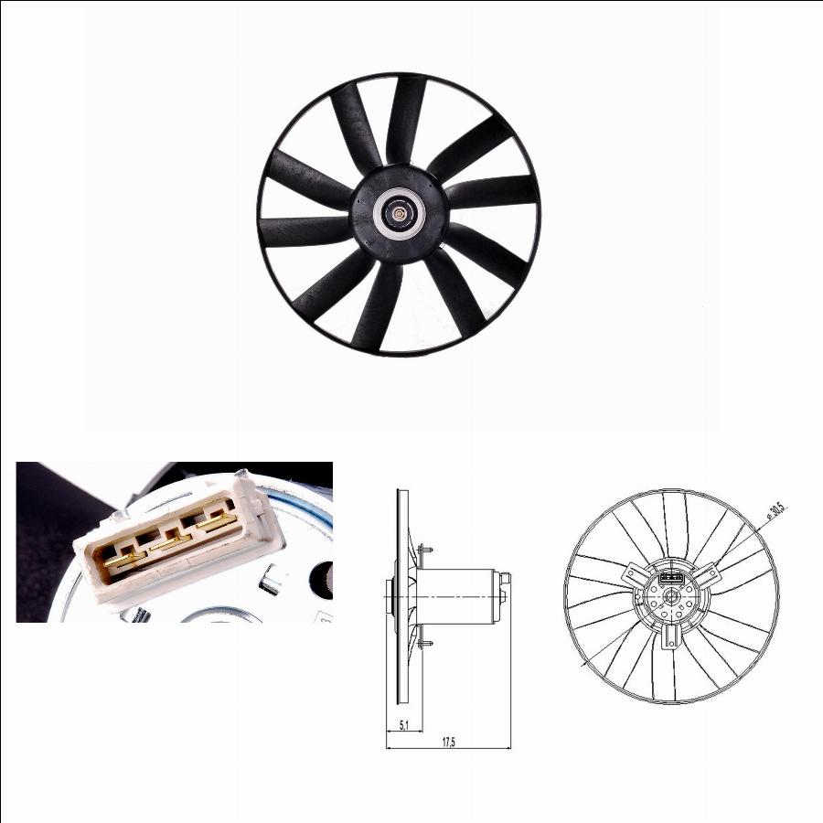 TYC 831-0002 - Вентилятор, охлаждение двигателя abcparts.ee
