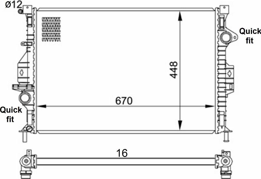 TYC 710-0057 - Радиатор, охлаждение двигателя abcparts.ee