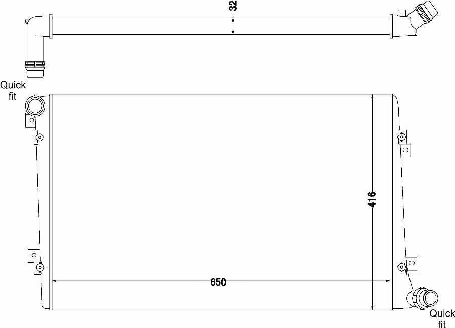 TYC 737-0063-R - Радиатор, охлаждение двигателя abcparts.ee