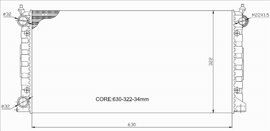 TYC 737-0034-R - Радиатор, охлаждение двигателя abcparts.ee