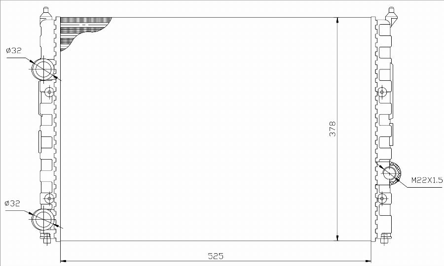 TYC 737-0036 - Радиатор, охлаждение двигателя abcparts.ee