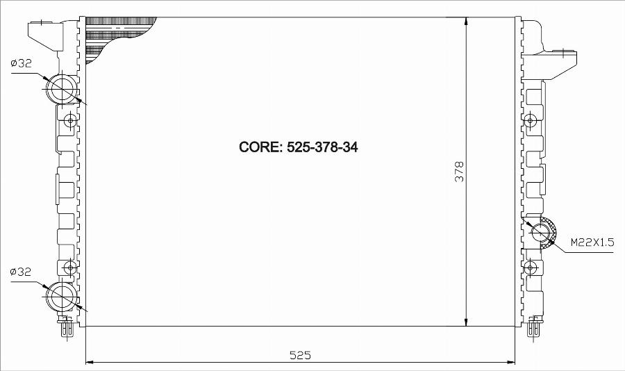 TYC 737-0037 - Радиатор, охлаждение двигателя abcparts.ee