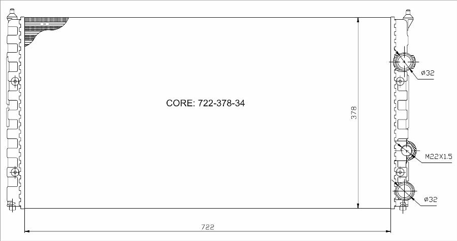 TYC 737-0021 - Радиатор, охлаждение двигателя abcparts.ee