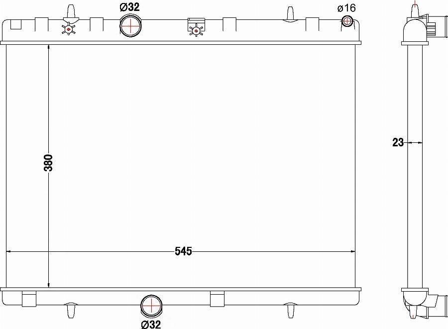 TYC 726-0019-R - Радиатор, охлаждение двигателя abcparts.ee