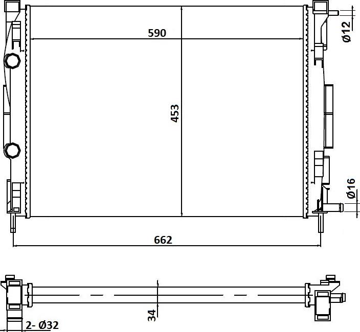 TYC 728-0054 - Радиатор, охлаждение двигателя abcparts.ee